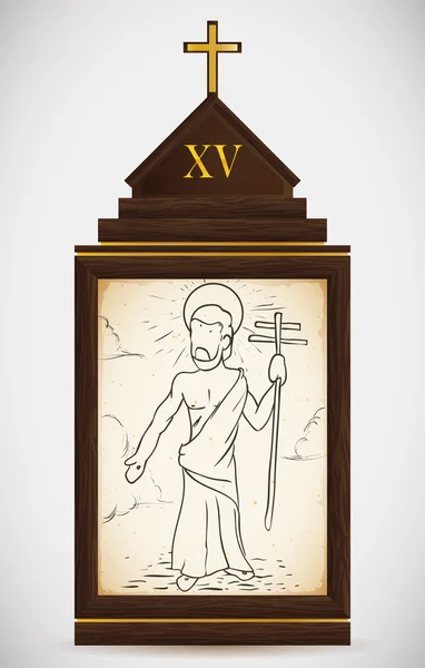 Résurrection de Jésus, Illustration vectorielle — Image vectorielle