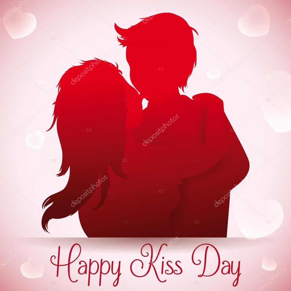 Boy Smooching With Her Girlfriend In Kiss Day Vector Illustration Vector Image By C Penwin Vector Stock