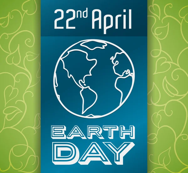 Diseño Conmemorativo para el Día de la Tierra, Ilustración Vectorial — Vector de stock