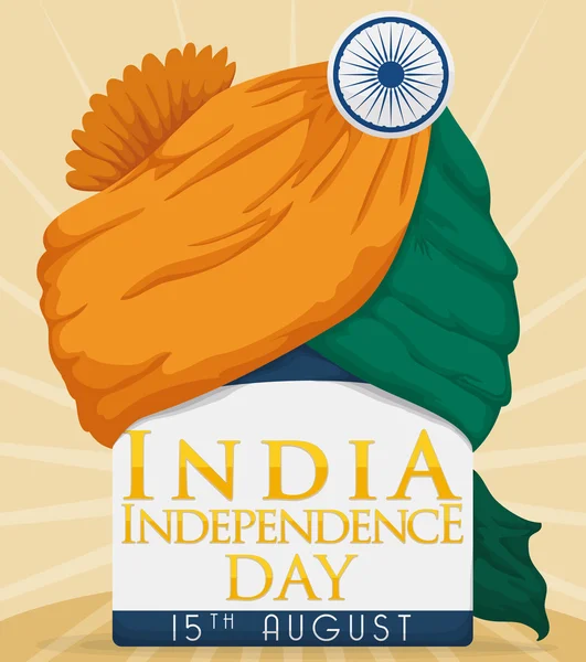 Temblor con saludo Mensaje para celebrar el Día de la Independencia de la India, Vector Illustration — Vector de stock