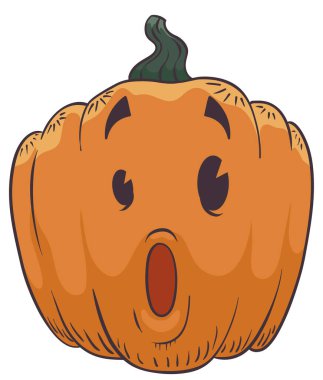 Balkabağı elinde sürpriz bir jest çizilmiş ve Cadılar Bayramı sezonu için hazır.