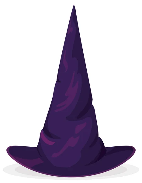 Темно Фиолетовая Пуантная Высокая Парикмахерская Шляпа Изолированная Поверх Белого Фона — стоковый вектор