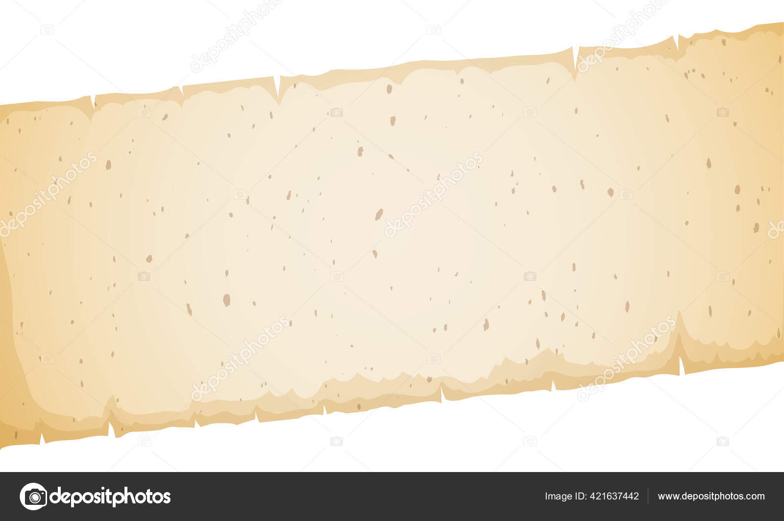 Ancient Parchment Blank Template Diagonal Design Isolated White Background Stock Vector Image by