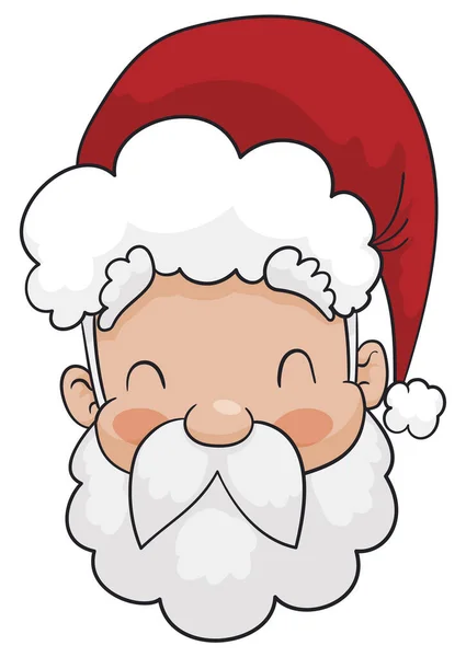 Симпатичный Санта Клаус Счастливым Выражением Лица Готовый Празднованию Рождества — стоковый вектор