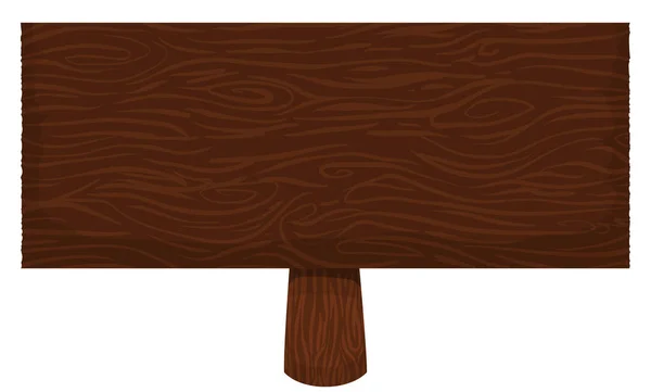 木の看板や手すり付きのテンプレートは 白い背景に隔離された — ストックベクタ
