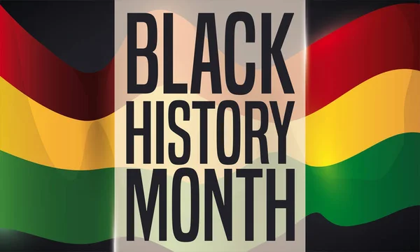 Gedenkdesign Mit Schwenkender Flagge Afrikanischen Farben Und Etikett Das Die — Stockvektor