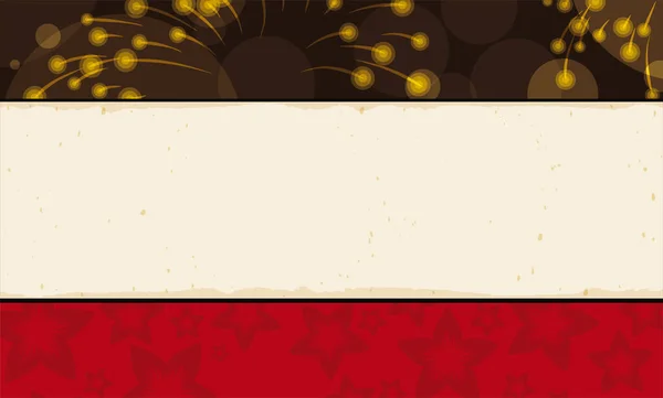 Plantilla Banner Para Año Nuevo Chino Decorada Con Tres Etiquetas — Archivo Imágenes Vectoriales