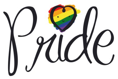 Gökkuşağı renginde sevimli gülen bir kalp, Gurur etkinliği sırasında aşkı ve mutluluğu teşvik ediyor..