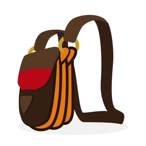 Bolso Carroña Tradicional Una Bolsa Colombiana Con Asa Larga Estilo — Vector de stock