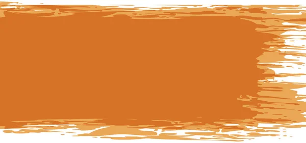 Banner Con Design Artistico Pennellate Arancioni Stile Acquerello — Vettoriale Stock