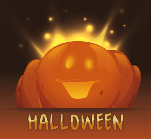 Halloween citrouille brillant, Illustration vectorielle — Image vectorielle