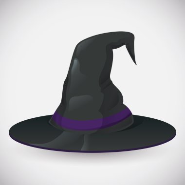 Klasik cadı şapka, Vector illüstrasyon
