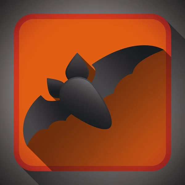 Ícone de morcego voador Cartão postal, ilustração vetorial —  Vetores de Stock