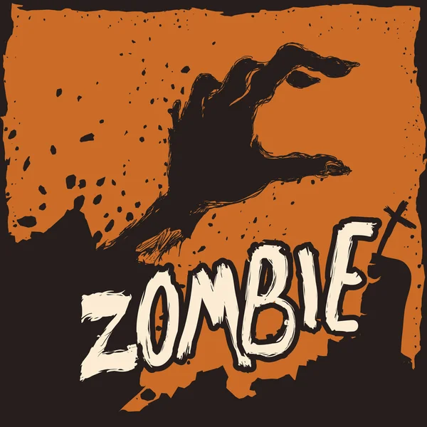 Zombie Dawn, vectorillustratie — Stockvector