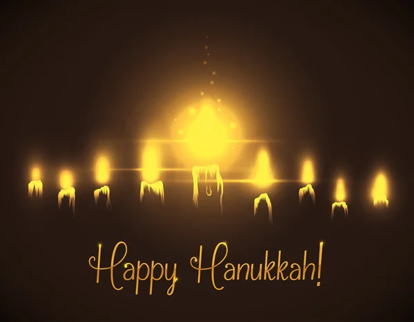 Κεριά της Hanukkah φωτισμού, εικονογράφηση φορέας — Διανυσματικό Αρχείο