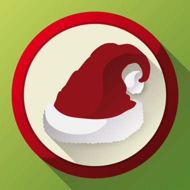 Noel Baba'nın şapka kutsal kişilerin resmi, vektör çizim