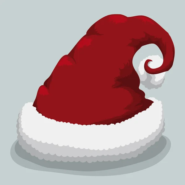 Santa 's Hat Isolated, Vector Illustration — стоковый вектор