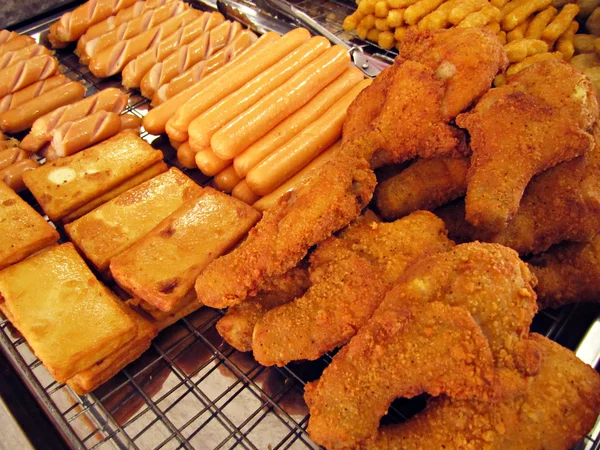 Rincón de comida frita del supermercado — Foto de Stock