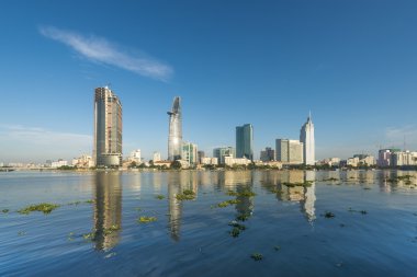 Ho Chi Minh City, Vietnam - Ağustos 19: İş bölgesine ve Admini