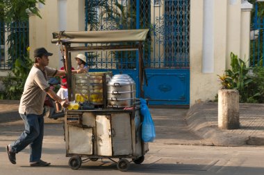 Ho Chi Minh City, Vietnam - 12 Nisan 2011: Kimliği belirsiz itme