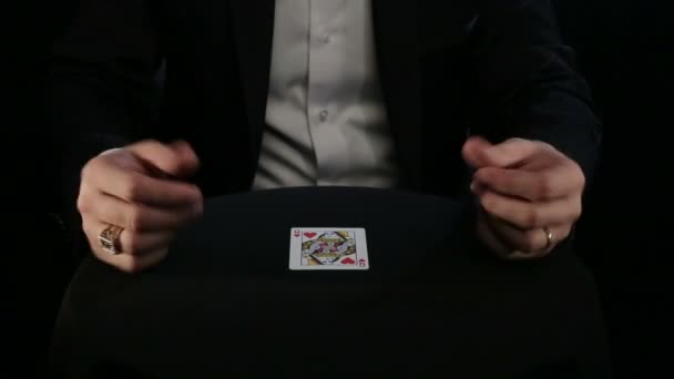 Magician showing a magic trick — Stock Video