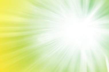 Yeşil ve sarı Sim ışıltı ışınları ışık arka plan defocused.