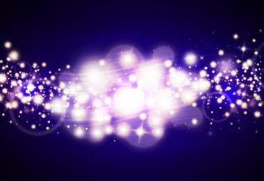 Mor glitter ışıltı ışınları ışıklar bokeh arka plan parlak defocused.