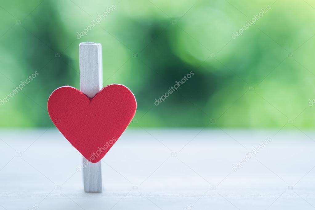 Heart of paper clip about love relationship