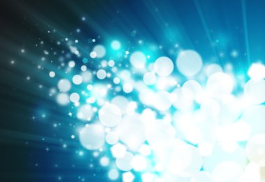 Koyu mavi ışın bokeh glitter