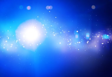 Mavi ışın bokeh glitter ufuk soyut ışıklar