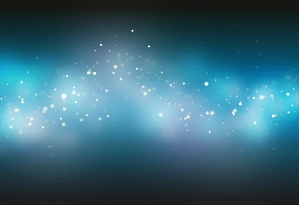 Mavi ışın bokeh glitter ufuk ışık soyut