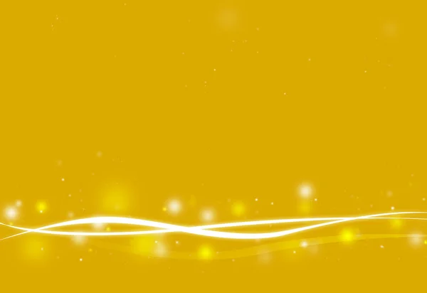 黄色の波とキラキラ輝き多重光線ライト — ストック写真
