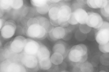 Siyah ve beyaz bokeh parlak ışıklar defocused