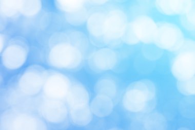 Mavi bokeh glitter ufuk ışık