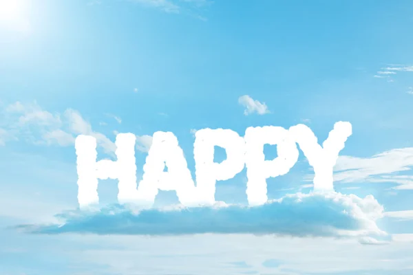 Happy text cloud — Stock Photo, Image