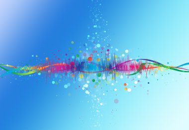 Renkli dalga glitter galaxy defocused ışıltı ışınları ışıklar