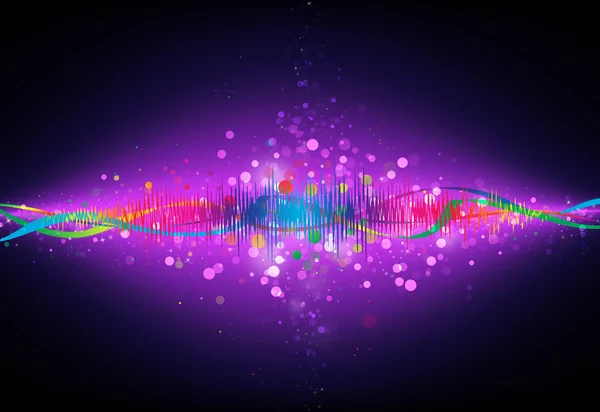 Colorful Equalizer wave glitter sparkle defocused rays lights bo — Stock Photo, Image