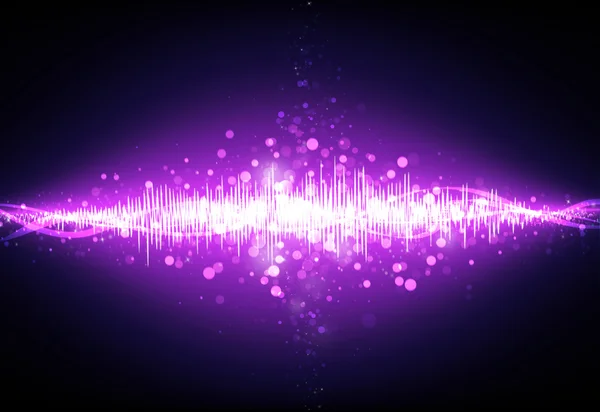 Purple Equalizer wave glitter sparkle defocused rays lights boke — Stock Photo, Image