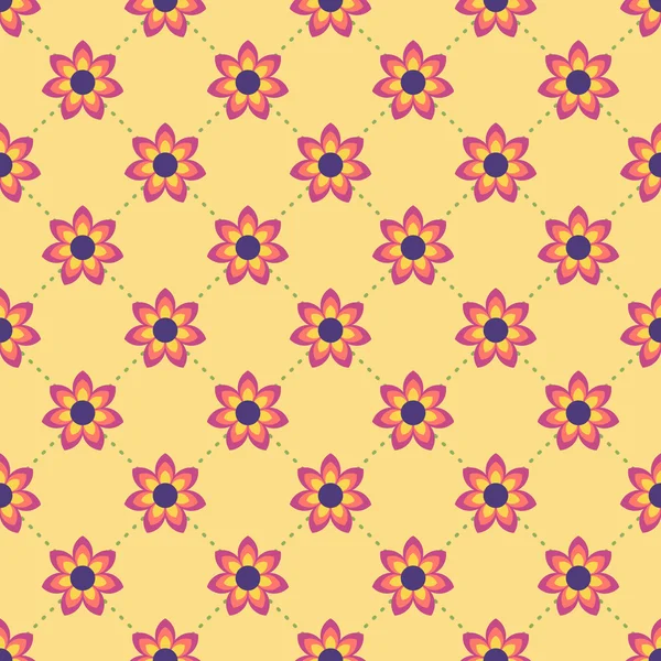 Charmant motif de fleurs — Image vectorielle