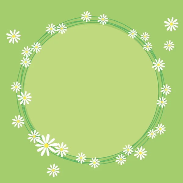 Lovely frame with flowers of camomile — Stock Vector