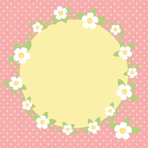 Lovely frame with flowers — Stock Vector