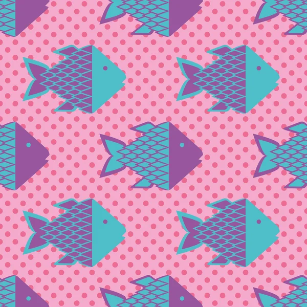 Modèle de poisson funky — Image vectorielle