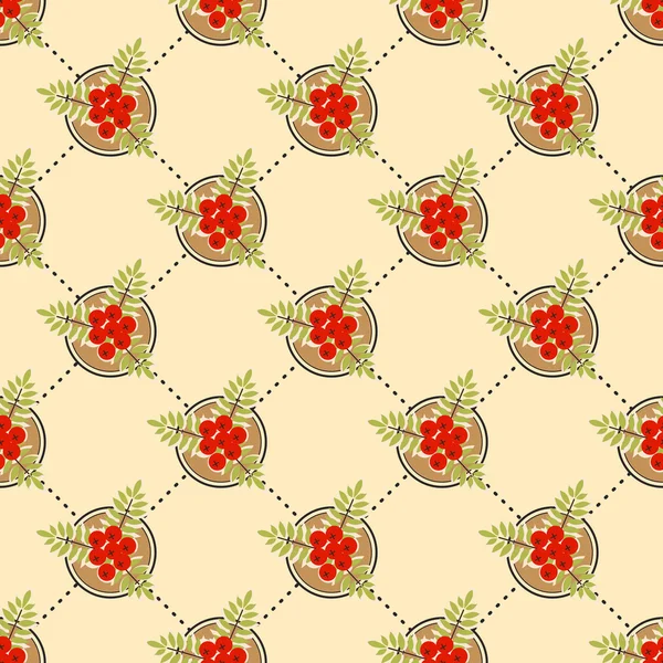 Red berry pattern — Stock Vector