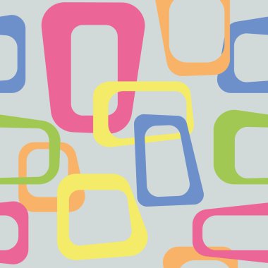 retro geometrik desen