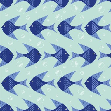 Mavi balık desen