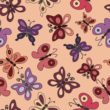 Çizgi film kelebekler sinek