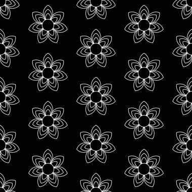 çiçek desenli siyah