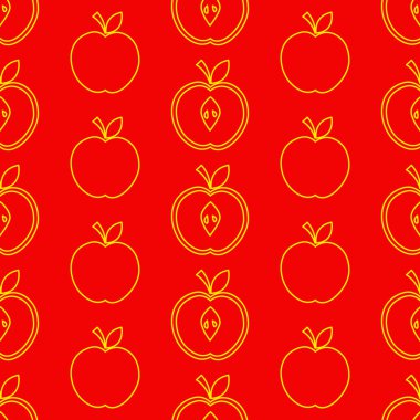 Kırmızı elma desen