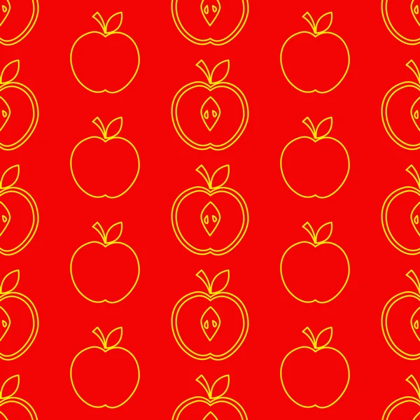 Patrón de manzanas rojas — Archivo Imágenes Vectoriales