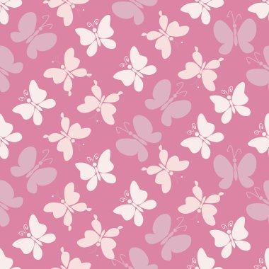 Yumuşak pembe kelebekler